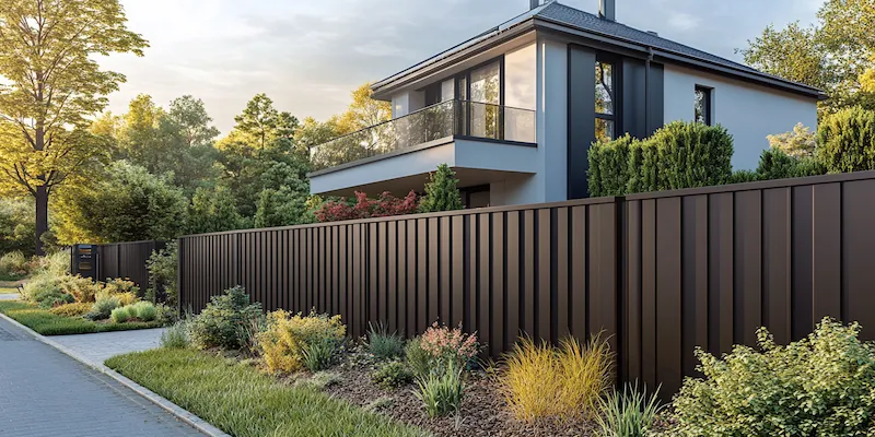 Moderne Gartengestaltung mit Zäunen aus Polen