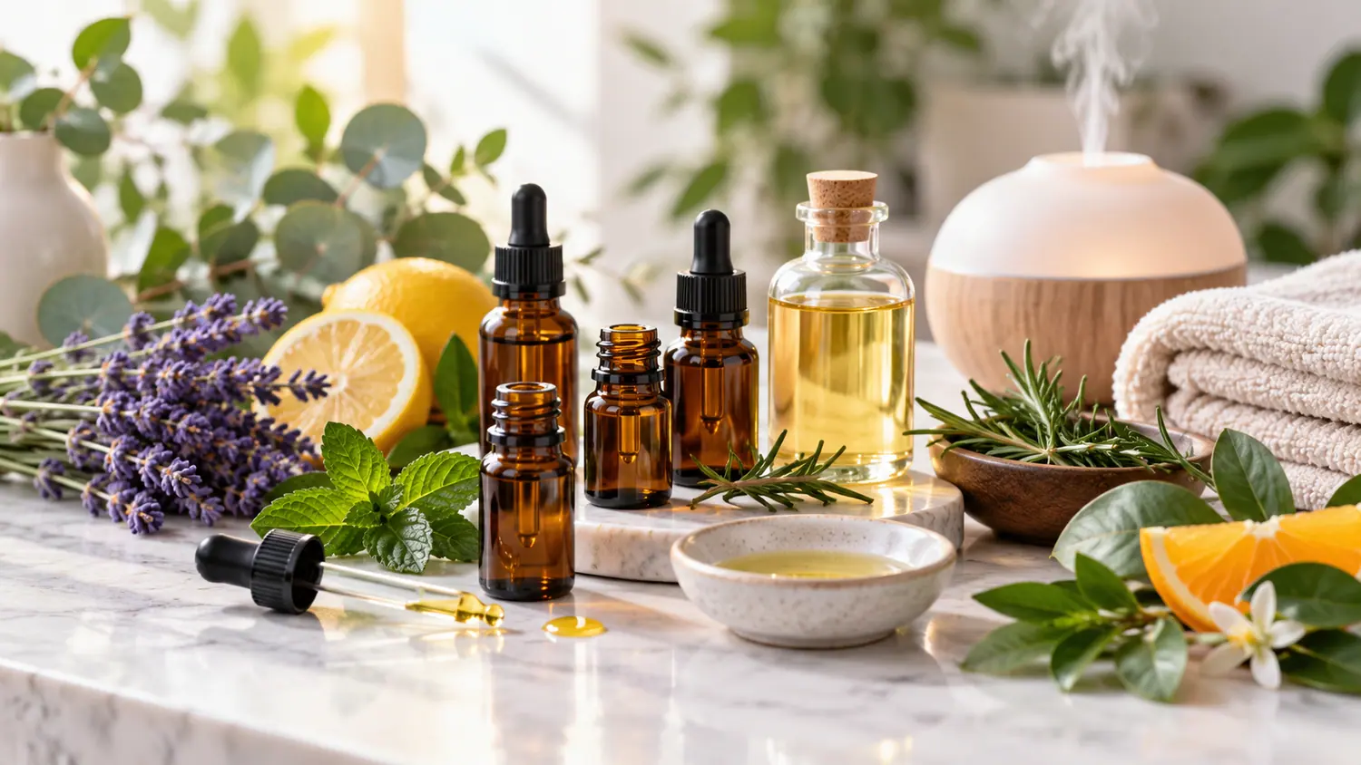 Naturalne spa olejki, cytrusy i zioła